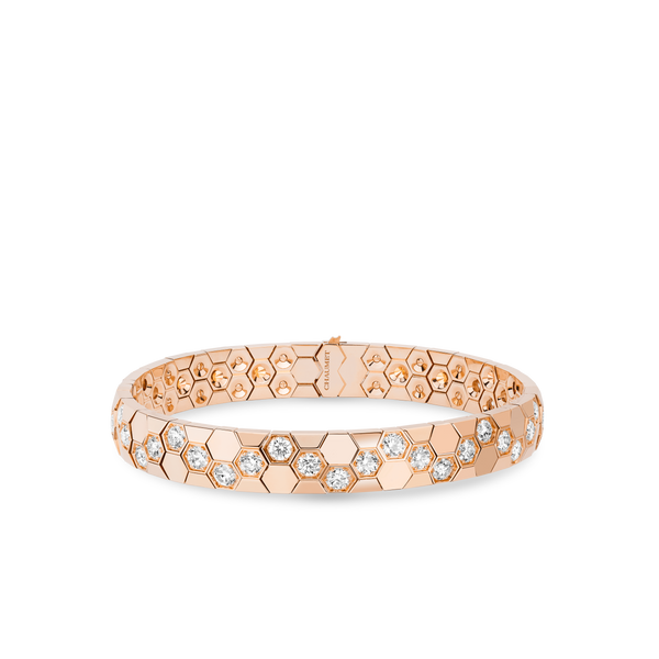 CHAUMET - بي دو شوميه - سوار - سوار مفتوح من الذهب الوردي، ألماس - 085403
