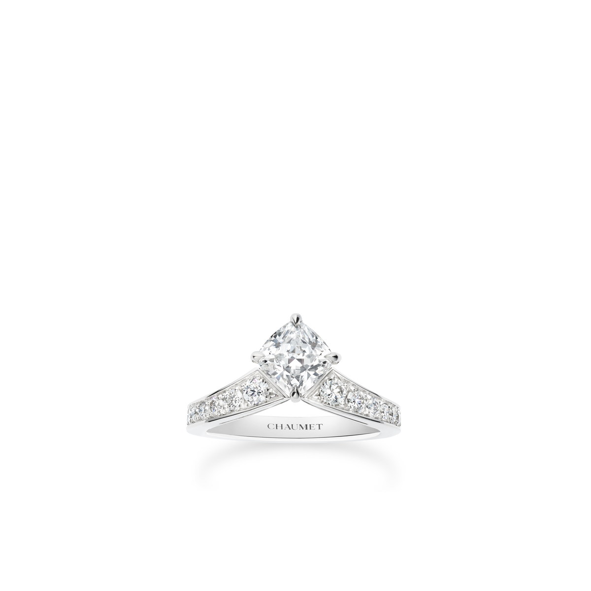 CHAUMET - JOSEPHINE - RING - Platinum solitaire ring, 1-carat diamond, diamonds - 085399