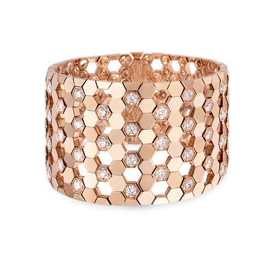 CHAUMET - بي دو شوميه - سوار - سوار مفتوح من الذهب الوردي، ألماس - 085403