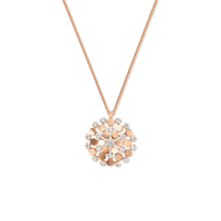 Pendentif en or rose, diamants