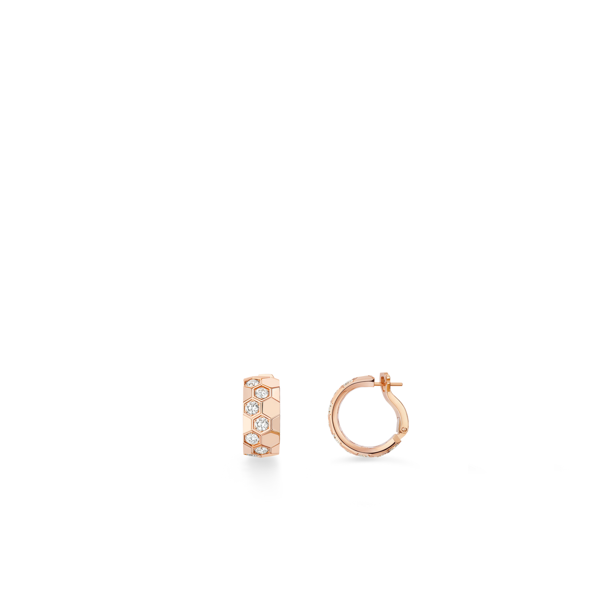 CHAUMET - Bee de Chaumet蜂格 - 耳环 - 玫瑰金环状耳环，钻石 - 085405