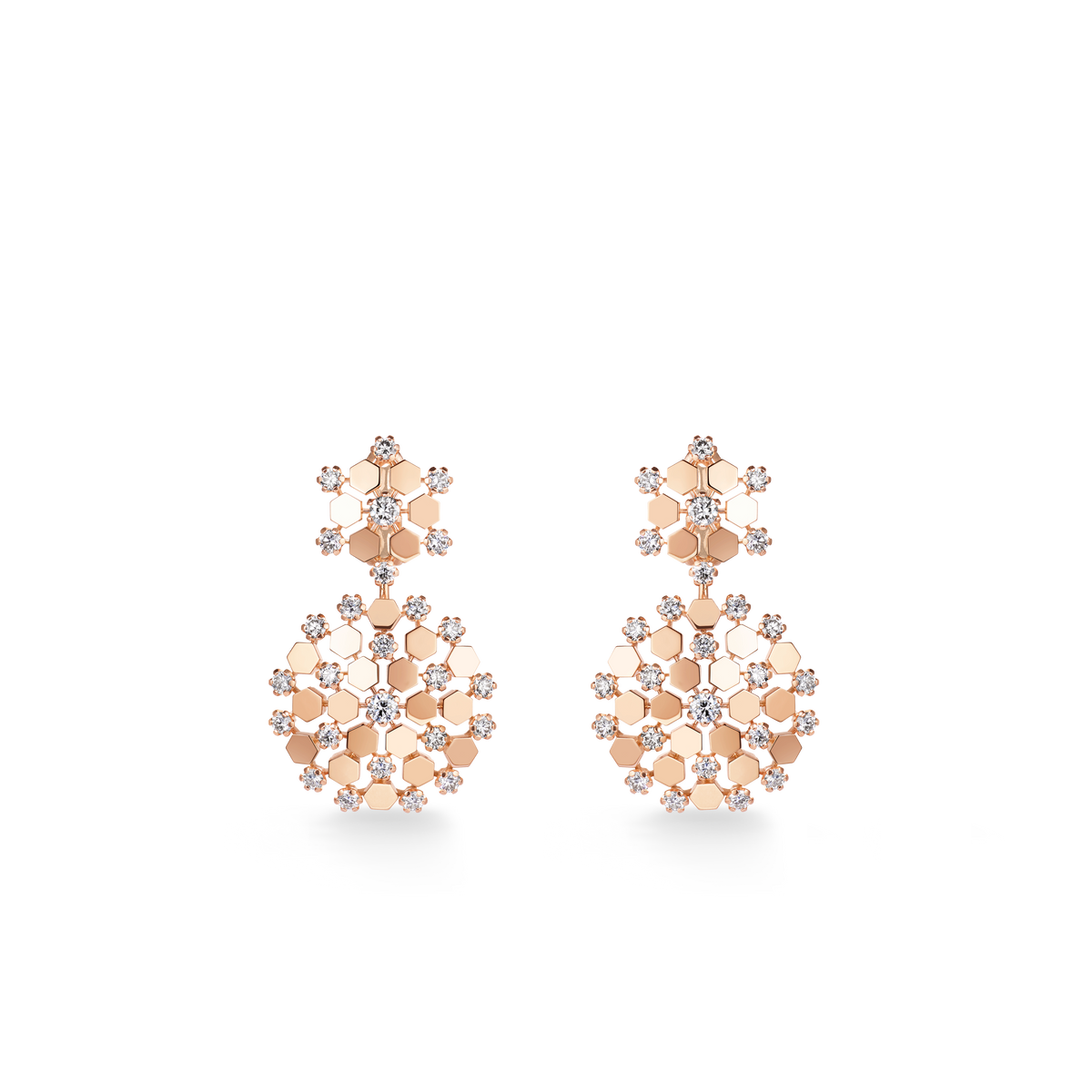 CHAUMET - BEE DE CHAUMET - EARRINGS - Rose gold earrings, diamonds - 085407