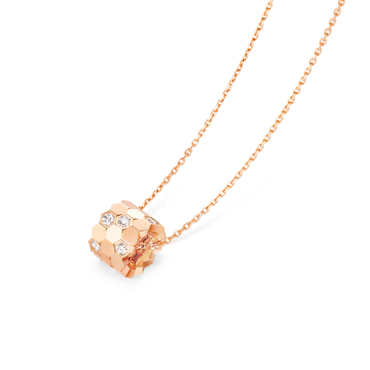 CHAUMET - BEE DE CHAUMET - PENDENTIF - Pendentif en or rose, moyen modèle, diamants - 085420