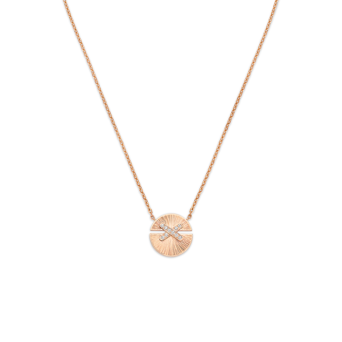 CHAUMET - LIENS - PENDANT - Rose gold pendant, small model, diamonds - 085434