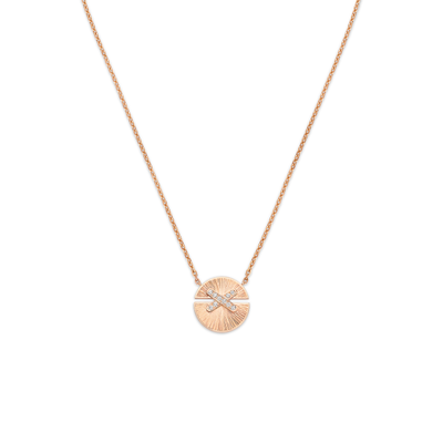 CHAUMET - LIENS - PENDANT - Rose gold pendant, small model, diamonds - 085434