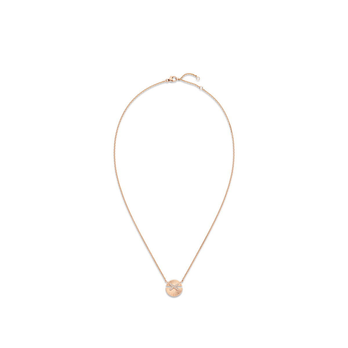 CHAUMET - LIENS - PENDANT - Rose gold pendant, small model, diamonds - 085434