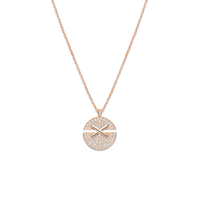 Pendentif en or rose, moyen modèle, diamants