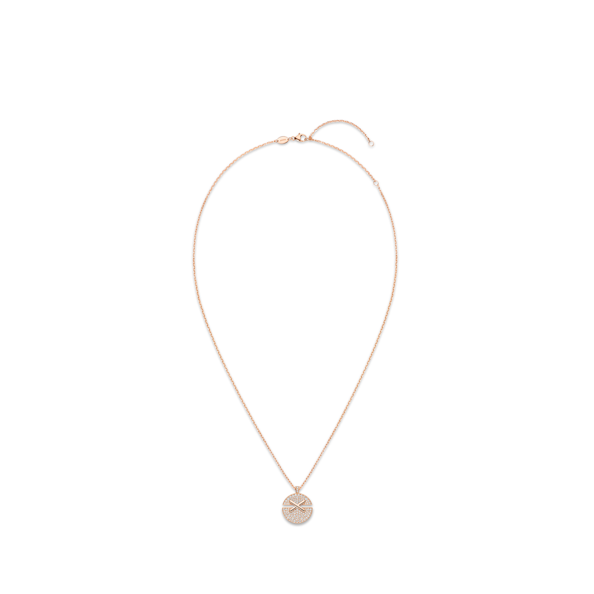 CHAUMET - Liens缘系·一生 - 项链 - 玫瑰金吊坠，中号，钻石 - 085435
