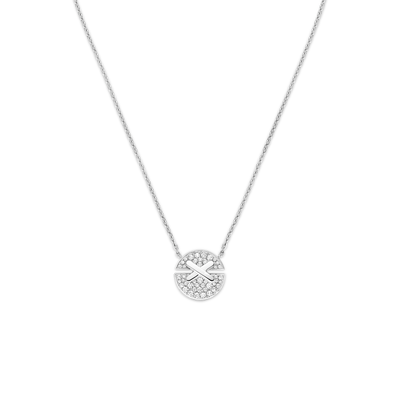 CHAUMET - LIENS - PENDENTIF - Pendentif en or blanc, petit modèle, diamants - 085437