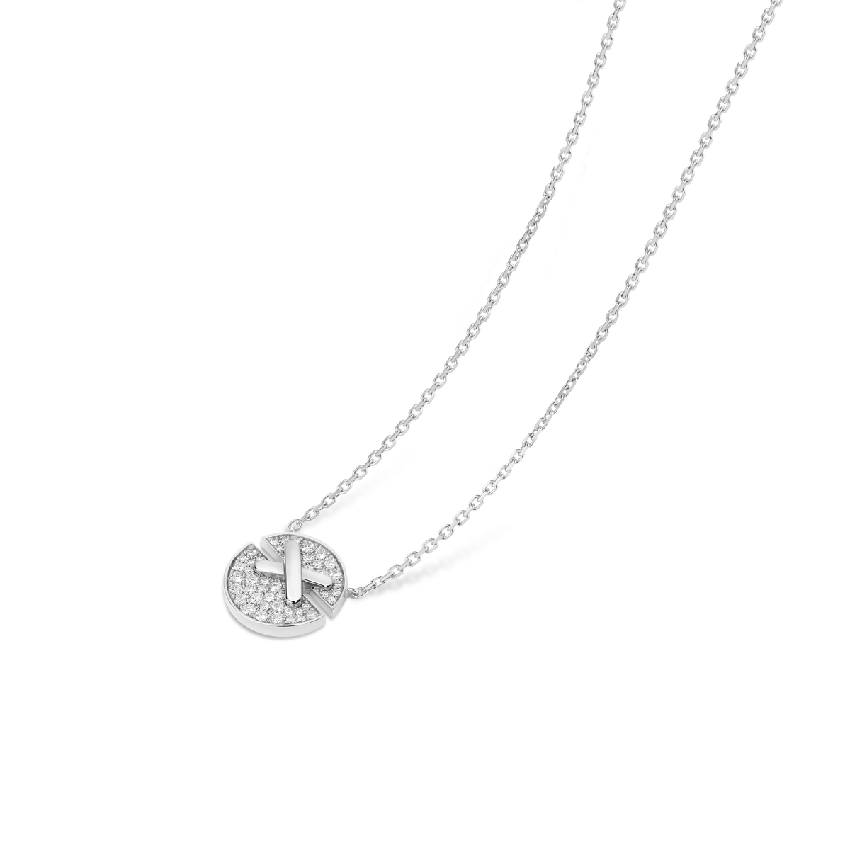 CHAUMET - LIENS - PENDENTIF - Pendentif en or blanc, petit modèle, diamants - 085437