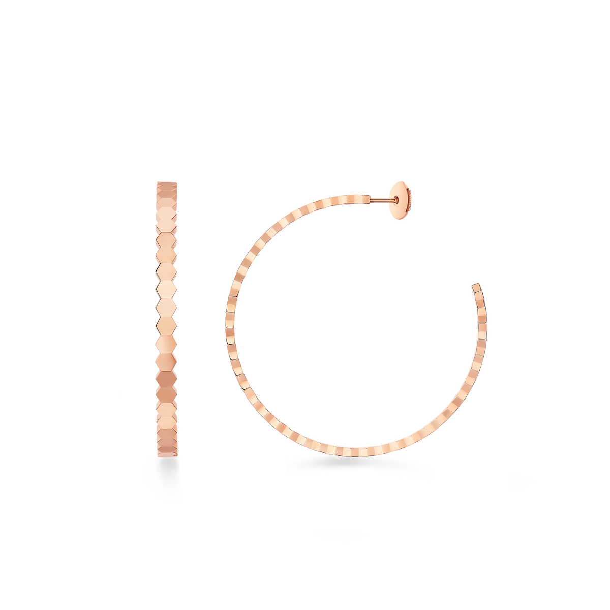 CHAUMET - BEE DE CHAUMET - BOUCLES D'OREILLES - Créoles en or rose - 085446