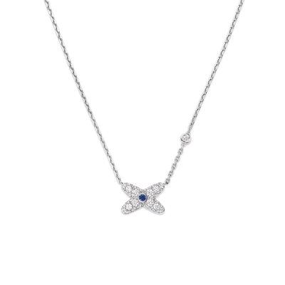 CHAUMET - LIENS - PENDENTIF - Pendentif en or blanc, saphir et diamants - 085454