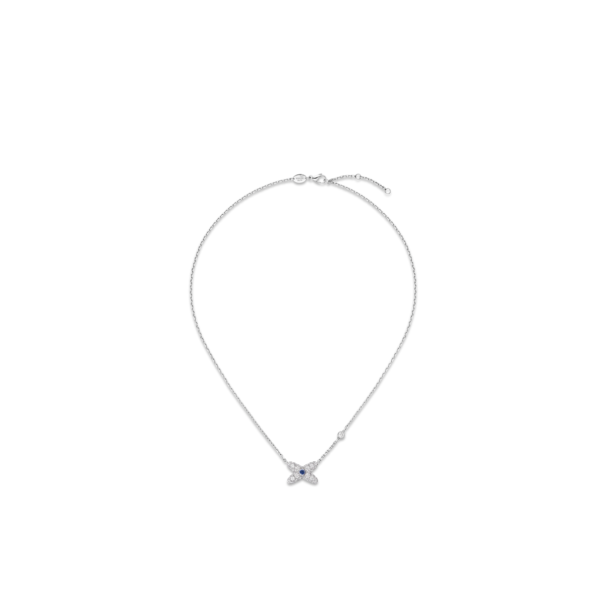 CHAUMET - LIENS - PENDENTIF - Pendentif en or blanc, saphir et diamants - 085454