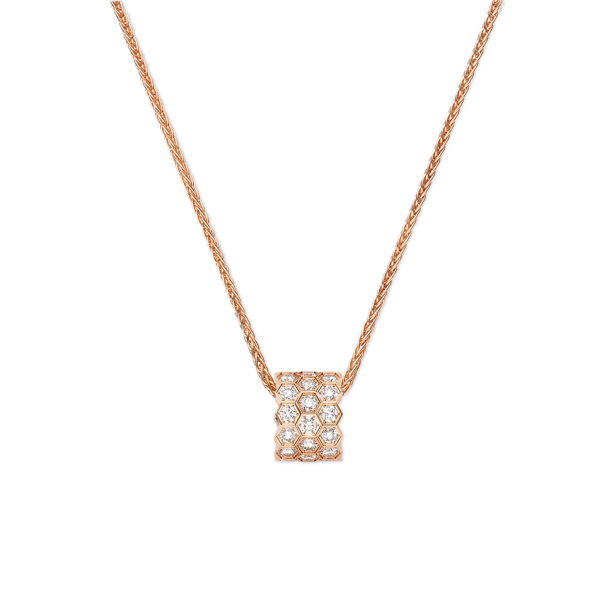 CHAUMET - BEE DE CHAUMET - PENDENTIF - Pendentif en or rose, moyen modèle, diamants - 085462
