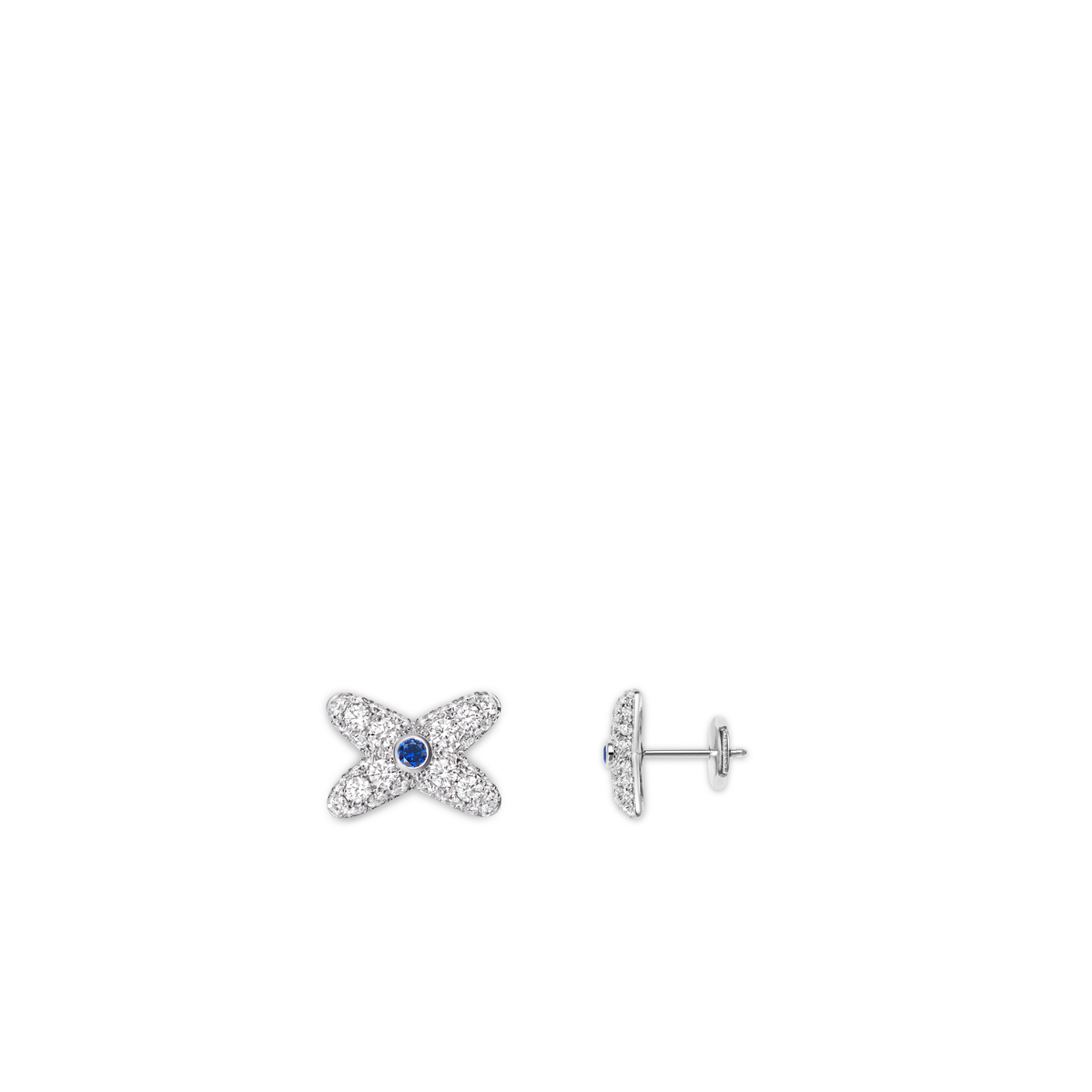 CHAUMET - LIENS - BOUCLES D'OREILLES - Boucles d'oreilles en or blanc, saphirs et diamants - 085492