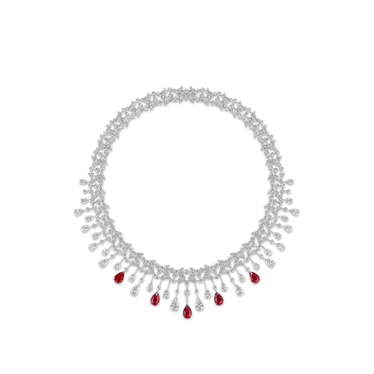CHAUMET - JOSÉPHINE - NECKLACE - White gold necklace, ruby and diamonds - 085512