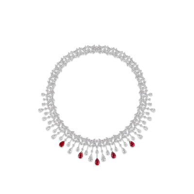 CHAUMET - Joséphine约瑟芬 - 项链 - 白金项链，红宝石和钻石 - 085512