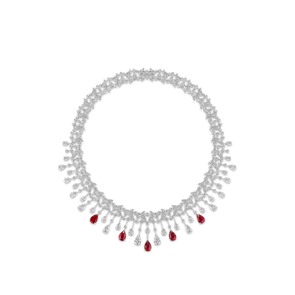 CHAUMET - Joséphine约瑟芬 - 项链 - 白金项链，红宝石和钻石