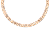 Collier en or rose, diamants