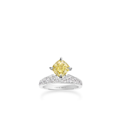 CHAUMET - Joséphine约瑟芬 - 戒指 - 铂金钻戒，2克拉黄钻，钻石 - 085528