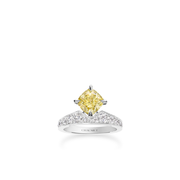 CHAUMET - جوزفين - عقد - عقد من الذهب الأبيض، حجر ألماس أصفر وألماس - 085370