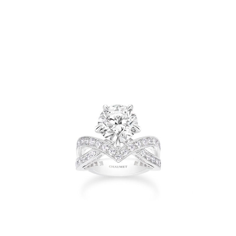 CHAUMET - Joséphine - 戒指 - 鉑金單鑽戒指，3克拉鑽石，鑽石 - 085535