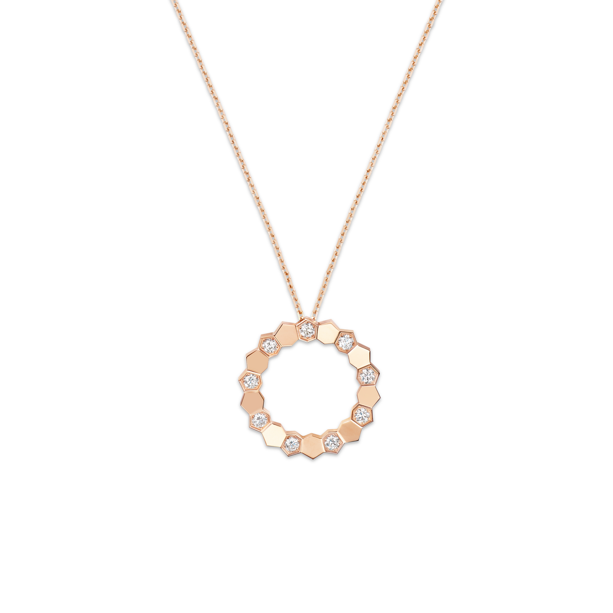 CHAUMET - Bee de Chaumet蜂格 - 项链 - 玫瑰金吊坠，中号，钻石 - 085731