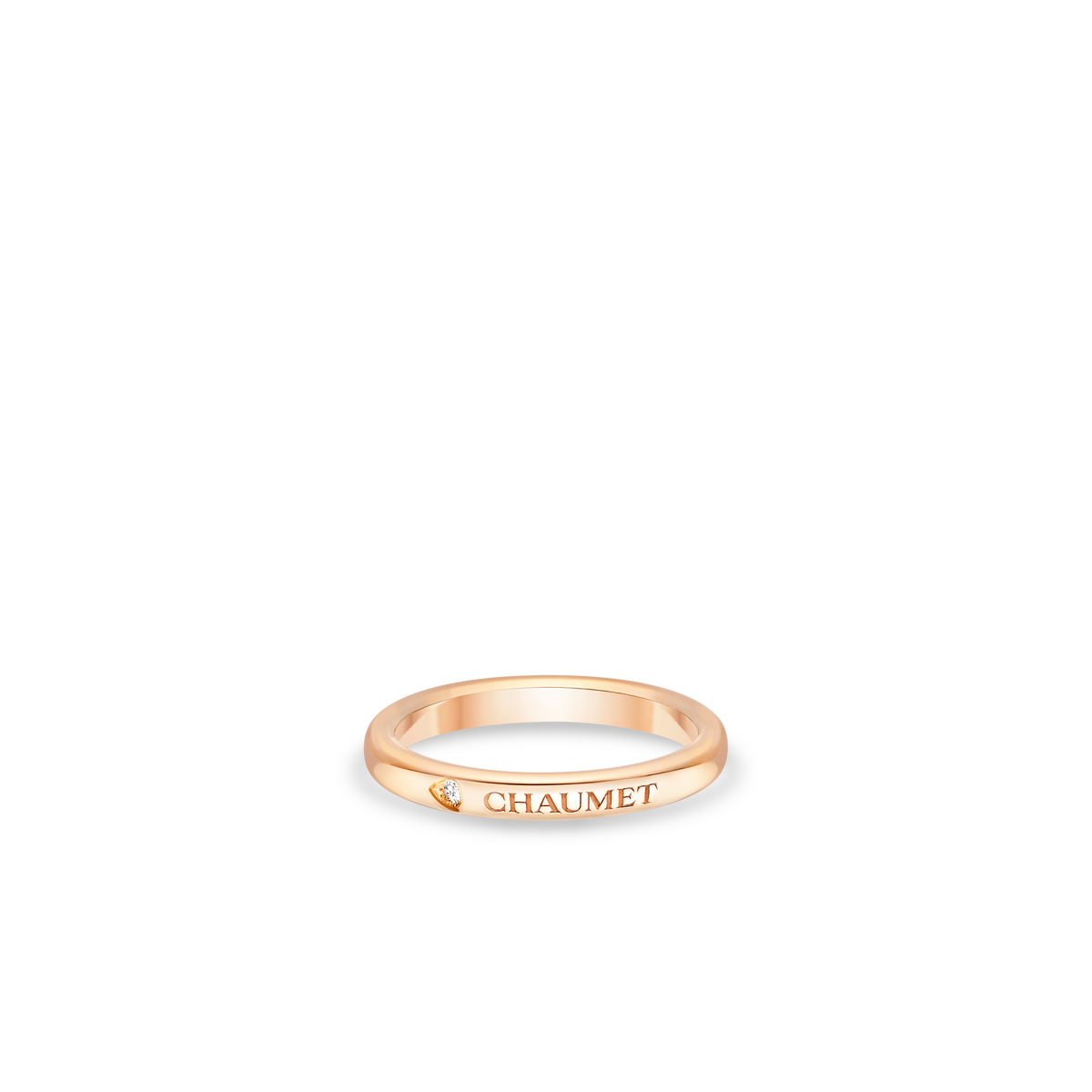 CHAUMET - LES ÉTERNELLES DE CHAUMET - RING - Rose gold wedding band 2.5mm, diamond - 085740