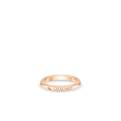 CHAUMET - LES ÉTERNELLES DE CHAUMET - RING - Rose gold wedding band 2.5mm, diamond - 085740