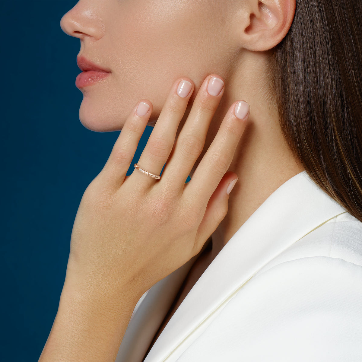 CHAUMET - Les Eternelles de Chaumet恒久 - 戒指 - 玫瑰金婚戒2.5毫米，钻石 - 085740