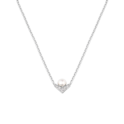 CHAUMET - Joséphine约瑟芬 - 项链 - 白金吊坠，珍珠和钻石 - 085788