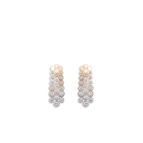 CHAUMET - BEE DE CHAUMET - NECKLACE - Rose and white gold Plastron necklace, diamonds - 085518