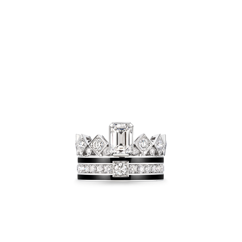 CHAUMET - Joséphine - 戒指 - 18K白金戒指，陶瓷和鑽石 - 085848