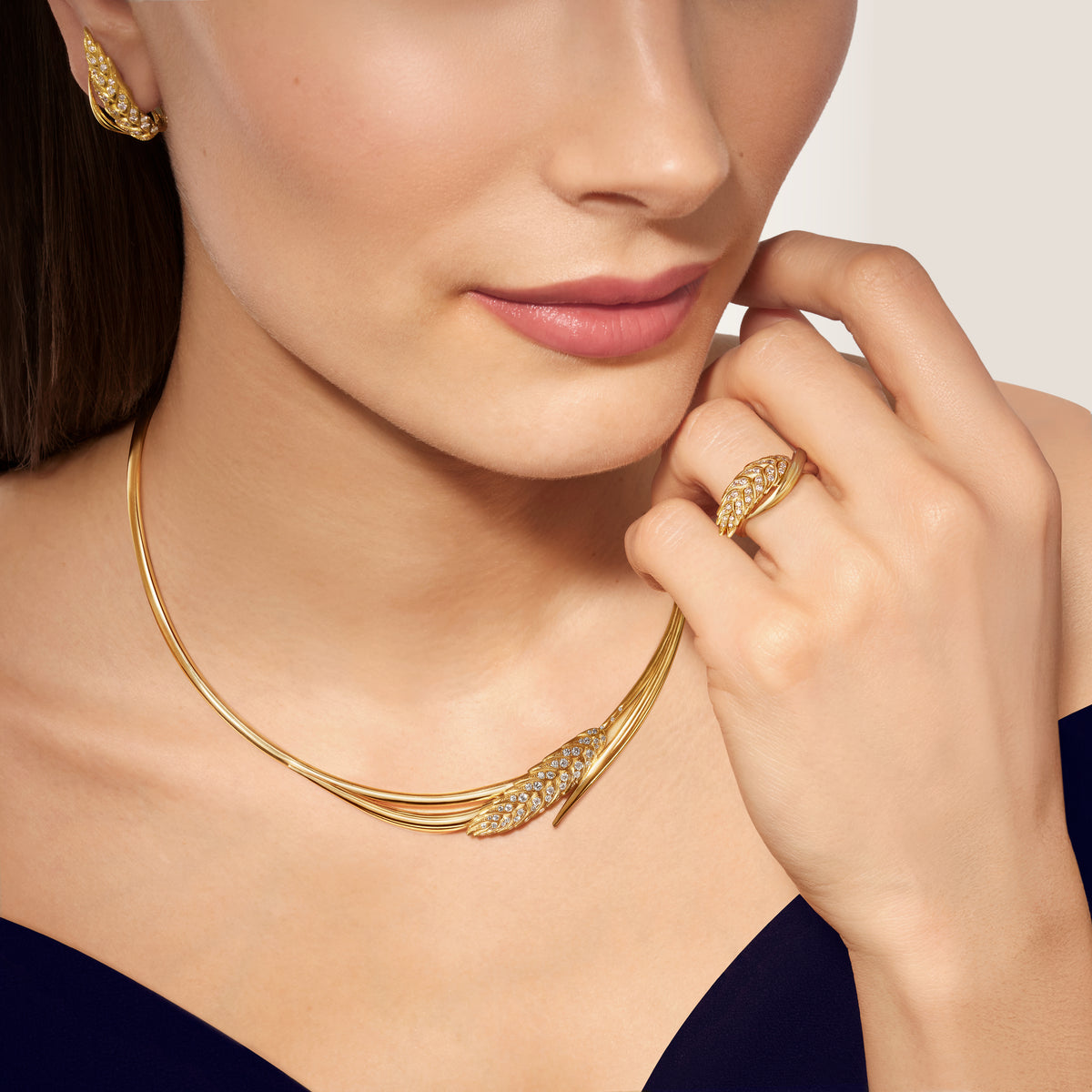 CHAUMET - L'ÉPI DE BLÉ DE CHAUMET麦穗 - 项链 - 黄金项链，钻石 - 085864