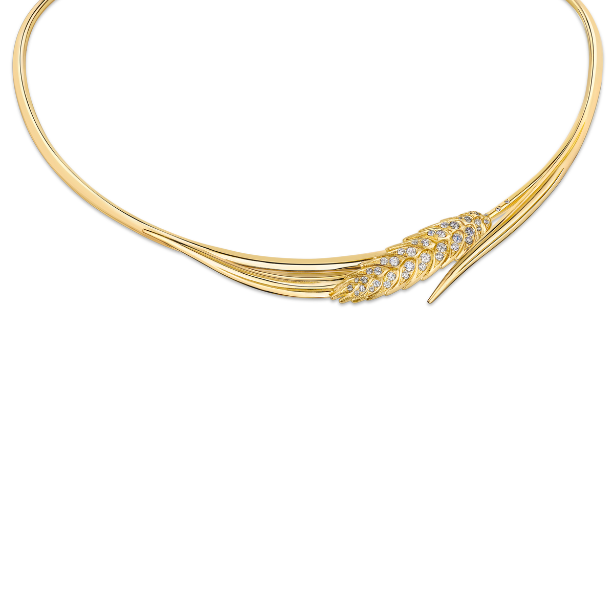 CHAUMET - 에피 드 블레 드 쇼메 - 네크리스 - 옐로우 골드 네크리스, 다이아몬드 - 085864