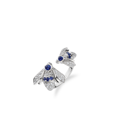 CHAUMET - BEE DE CHAUMET - RING - White gold ring, diamonds and sapphires - 085979
