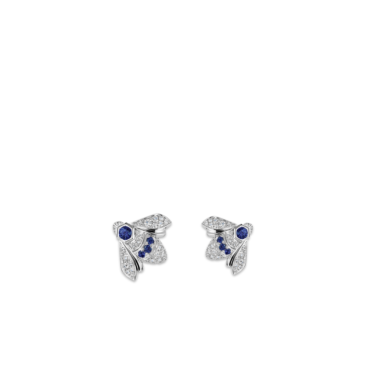 CHAUMET - Bee de Chaumet蜂格 - 耳环 - 白金耳环，蓝宝石和钻石 - 085980