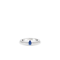 Bague en platine, saphir et diamants