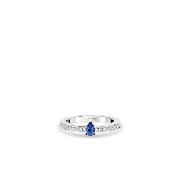 CHAUMET - JOSÉPHINE - RING - Platinum ring, sapphire and diamonds