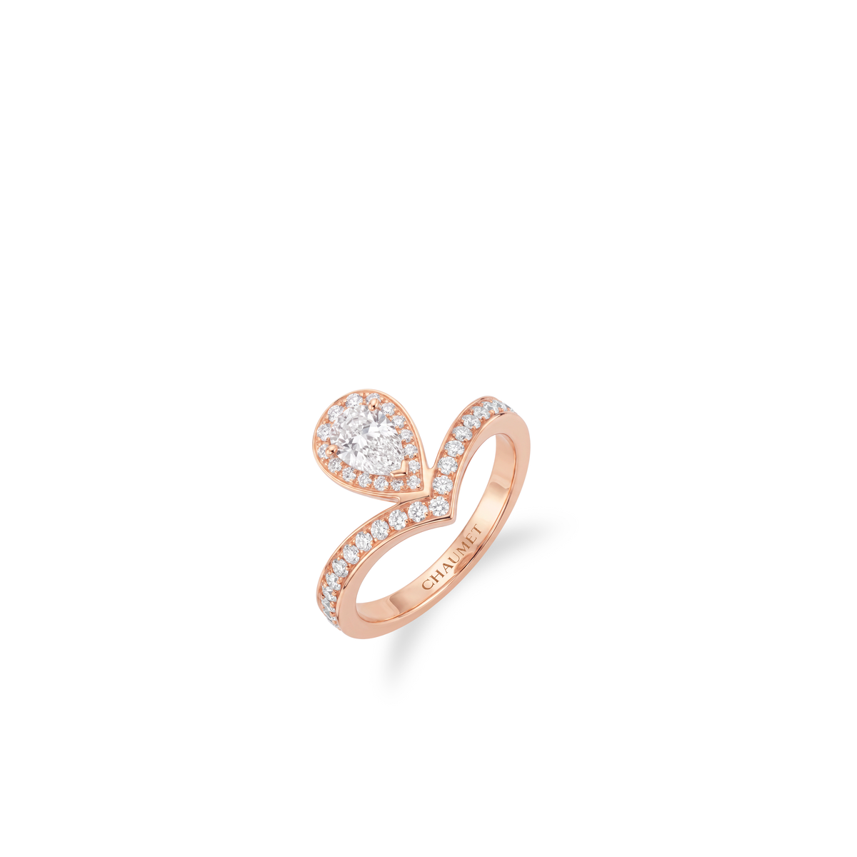 CHAUMET - JOSÉPHINE - BAGUE - Solitaire en or rose, diamant 0.50 carat, diamants - 086152