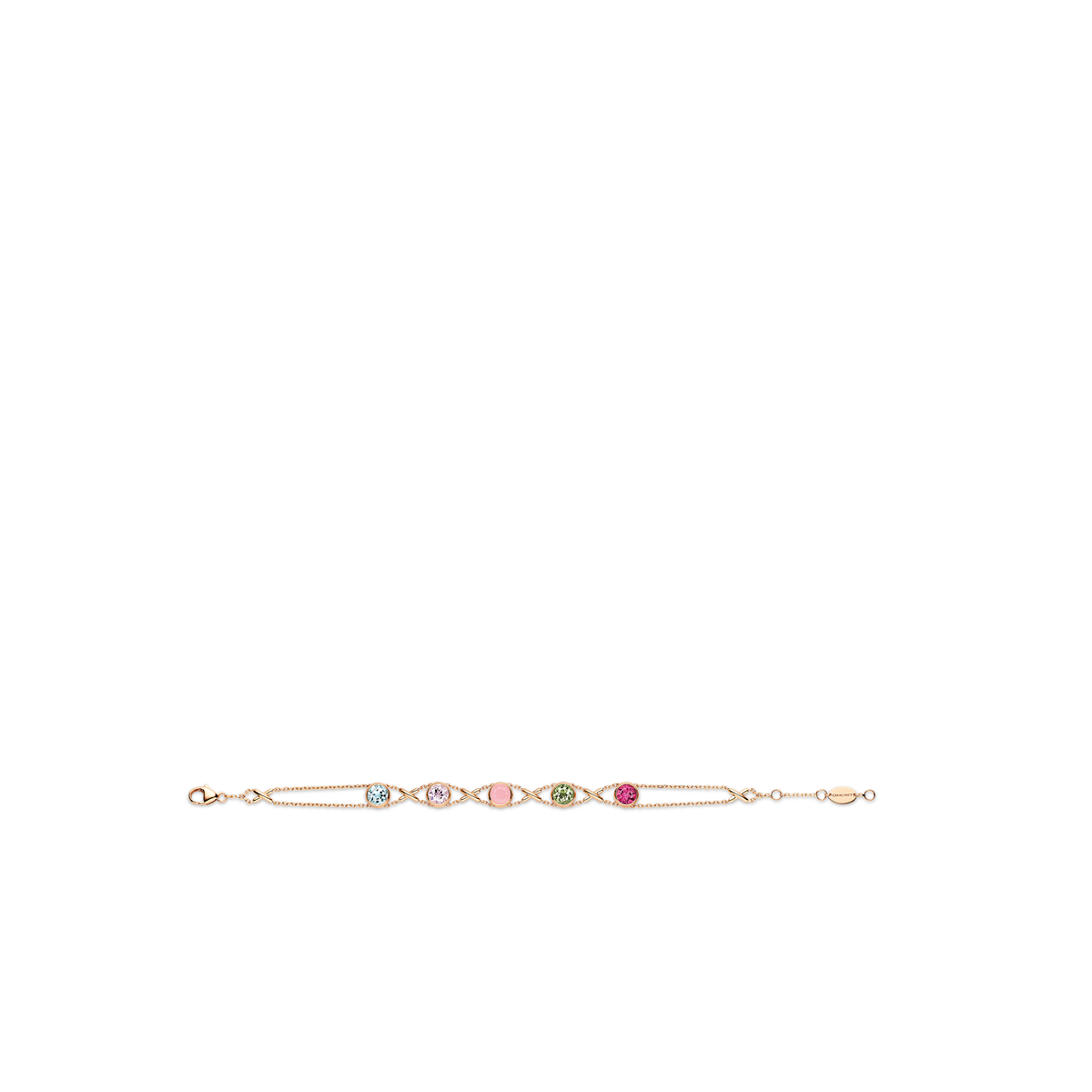 CHAUMET - LIENS - BRACELET - Bracelet en or rose, aigue-marine, morganite, opale rose, uvite verte et rubellite - 086192