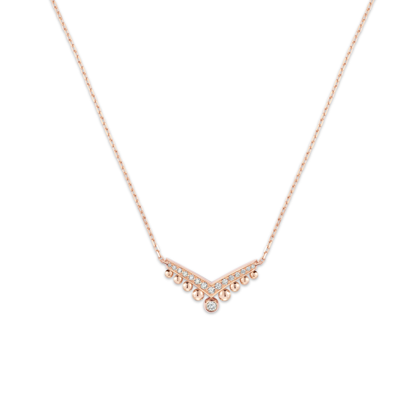CHAUMET - Joséphine约瑟芬 - 项链 - 玫瑰金吊坠，钻石