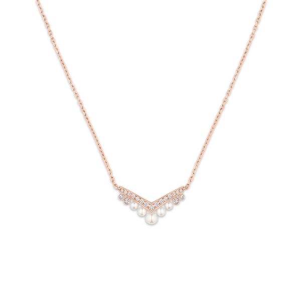 CHAUMET - Joséphine约瑟芬 - 项链 - 玫瑰金吊坠，珍珠和钻石
