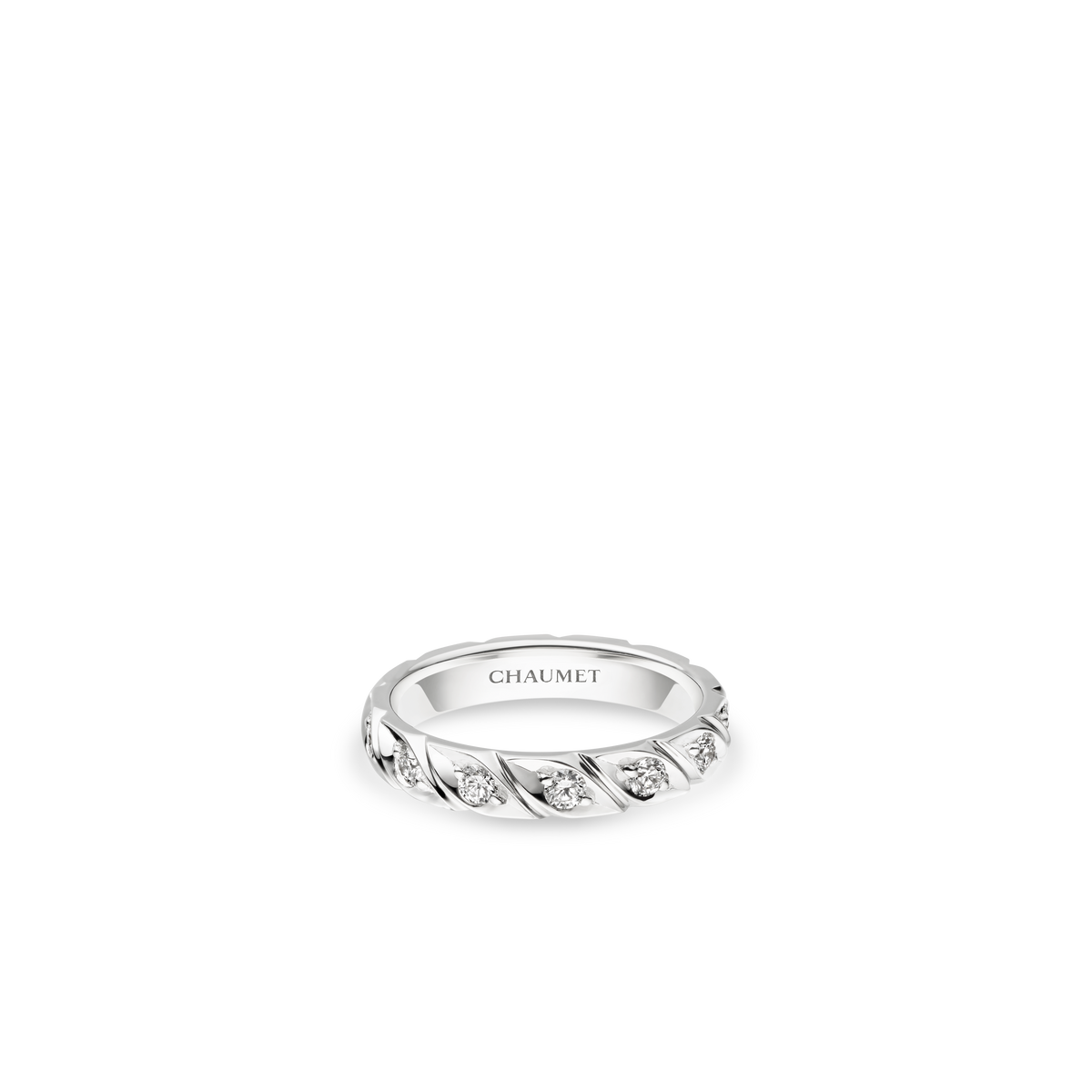 CHAUMET - Torsade de Chaumet旋爱 - 戒指 - 铂金戒指3.5毫米，钻石 - 095904