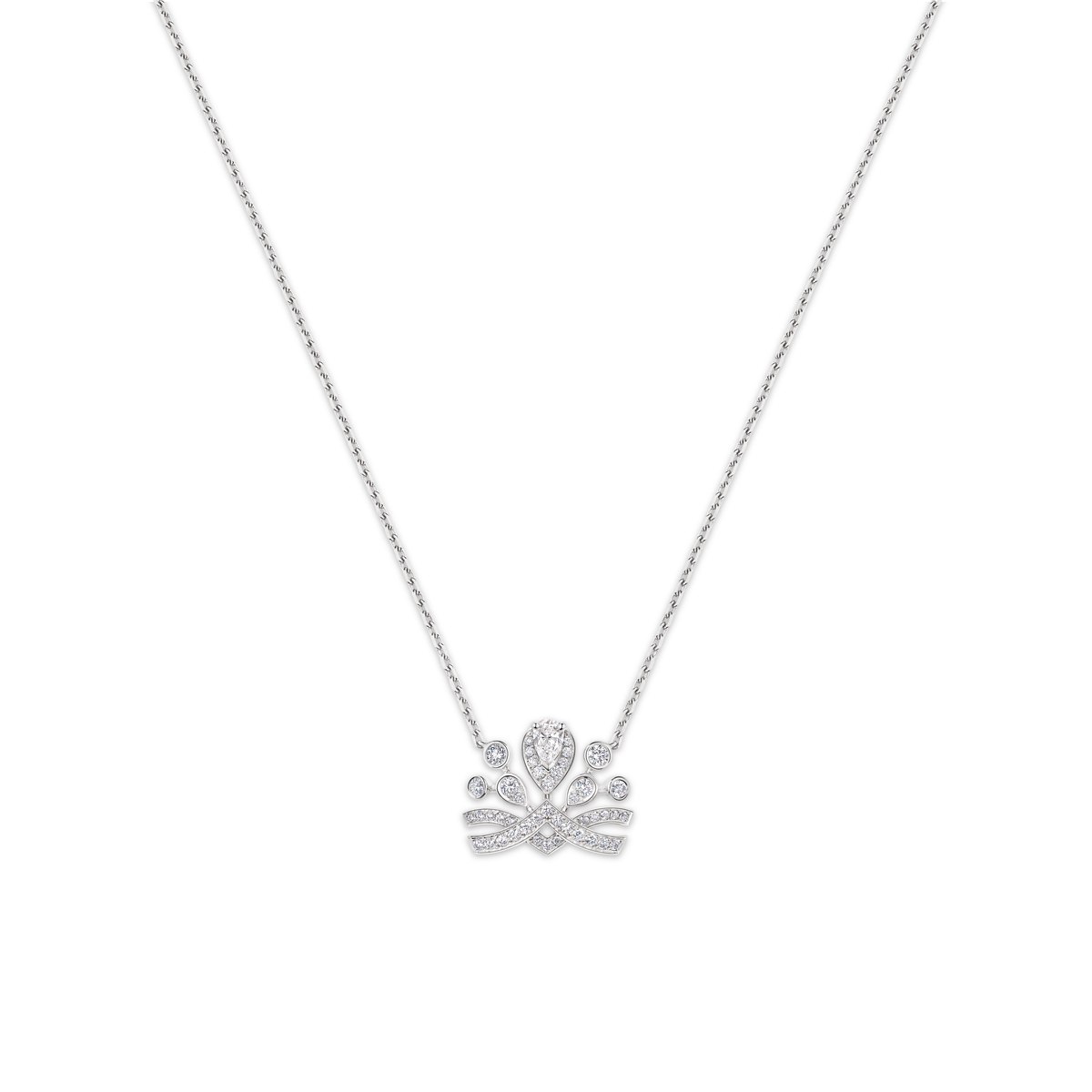 CHAUMET - JOSÉPHINE - PENDENTIF - Pendentif en or blanc, diamants - 086244