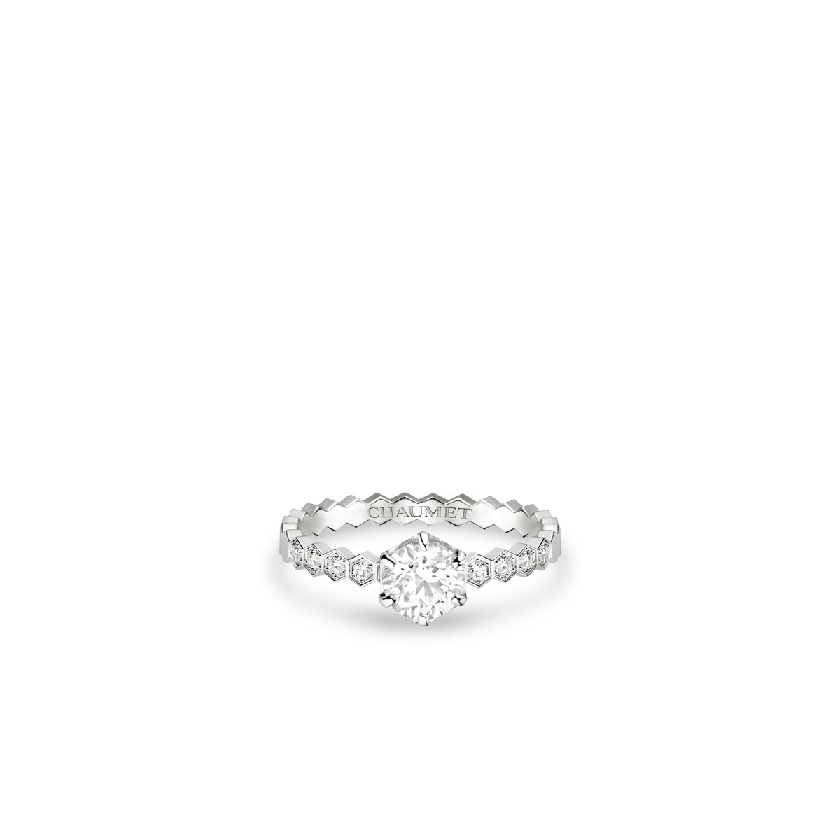 CHAUMET - BEE DE CHAUMET - RING - White gold solitaire, 0.70 carat diamond, diamonds - J1NK00