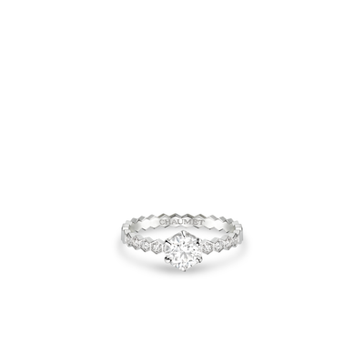 CHAUMET - BEE DE CHAUMET - RING - White gold solitaire, 0.70 carat diamond, diamonds - J1NK00
