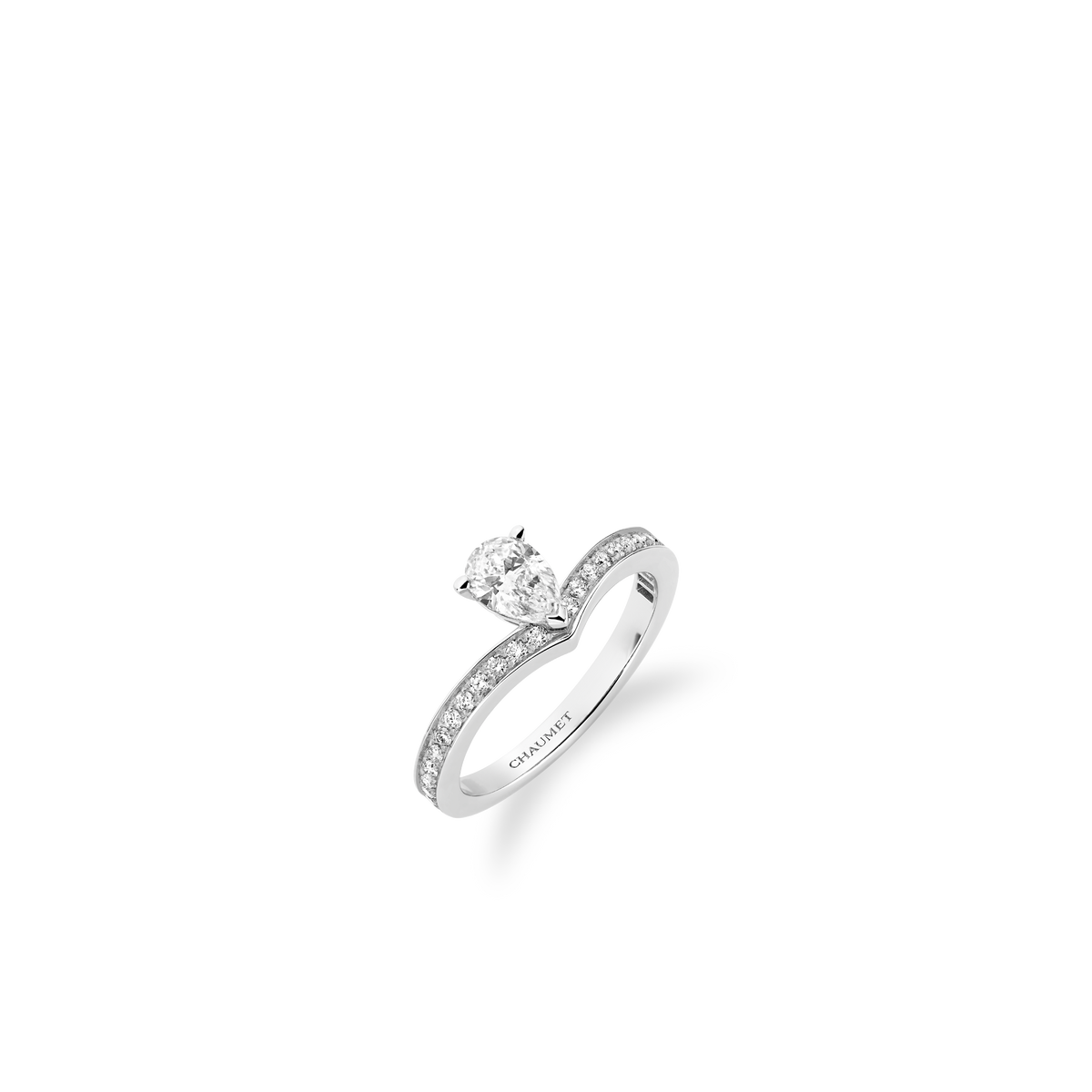 CHAUMET - JOSÉPHINE - RING - Platinum solitaire, 0.50 carat diamond, diamonds - J3OG00