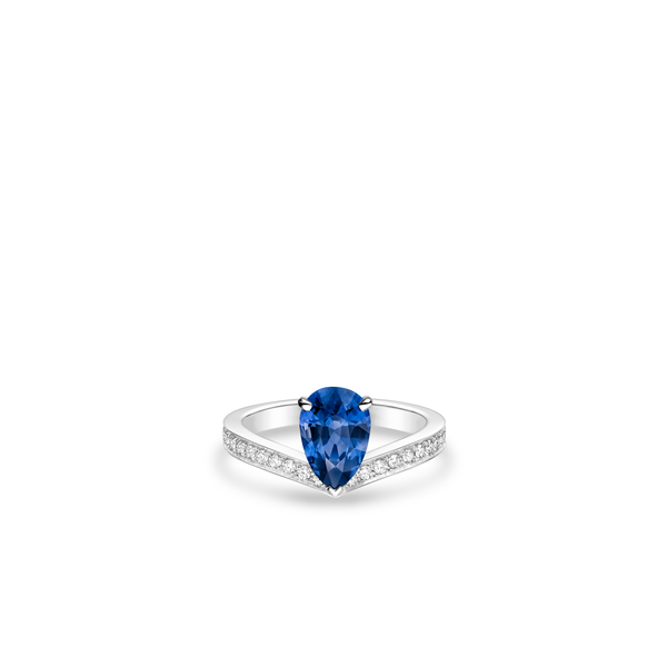 CHAUMET - JOSÉPHINE - NECKLACE - White gold necklace, sapphire and diamonds - 085363