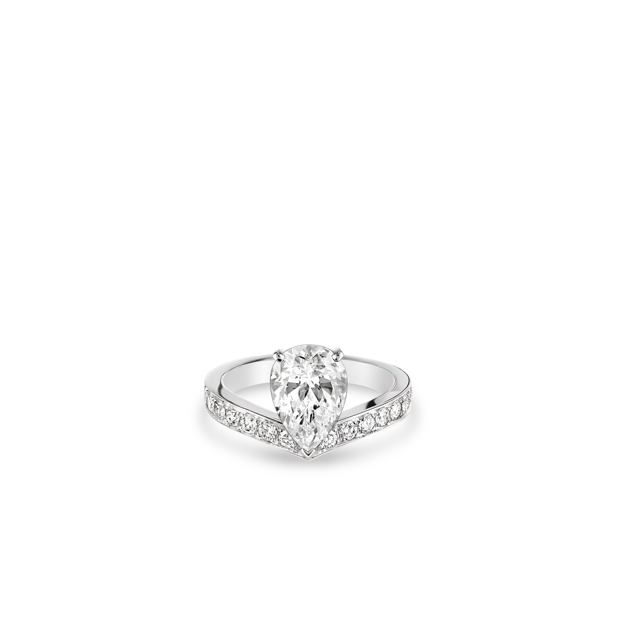 CHAUMET - JOSEPHINE - RING - Platinum solitaire ring, 2-carat diamond, diamonds - J3OU00